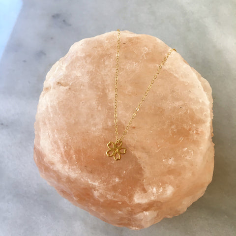 Sakura Necklace - Small, Gold plated
