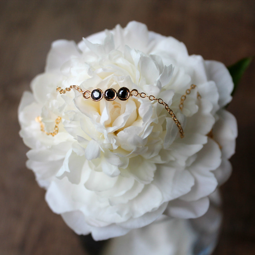 Black Diamond Trio Necklace