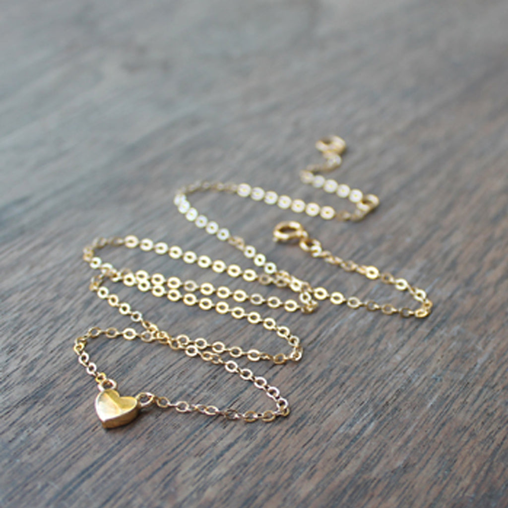Heart Necklace Yellow Gold