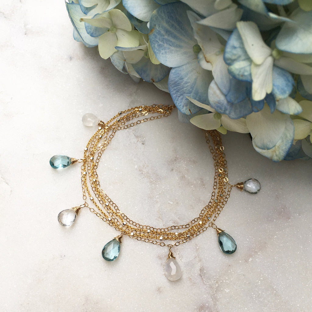 Hanagumori Bracelet - Aquamarine