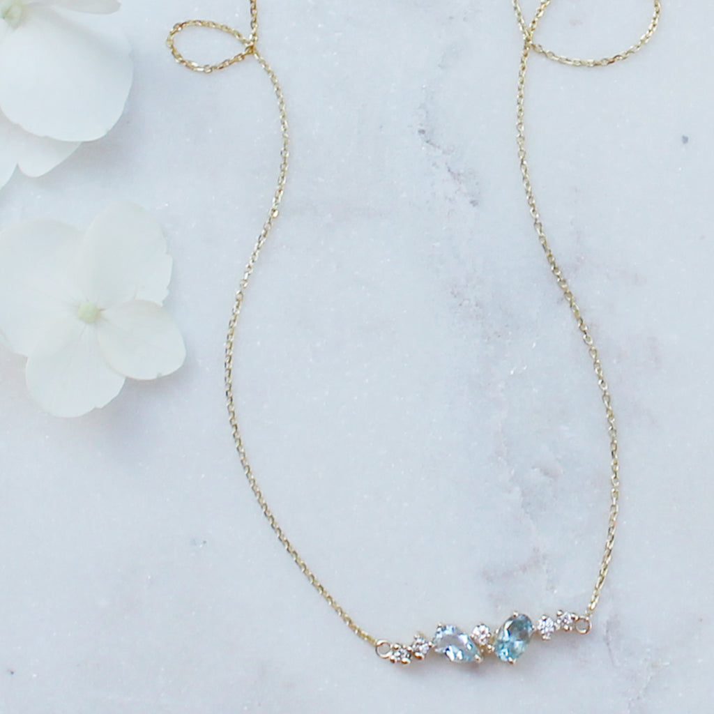 Hatsukoi Necklace - Aquamarine