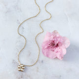 Sakura Necklace - Mini, Yellow Gold